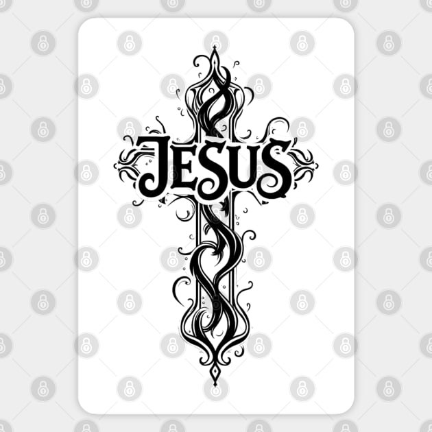Jesus Cross Design Magnet by Rox